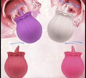 Rose Rotating Tongue Clitoral Vibrator